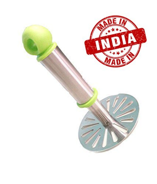 Simran Stainless Steel Potato Vegetable Pav Bhaji Masher, Multicolour