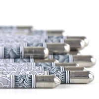 Simran Stainless Steel Designer Round Chopsticks | Non-Slip Reusable Chopsticks (2 Pairs), 22 cms -