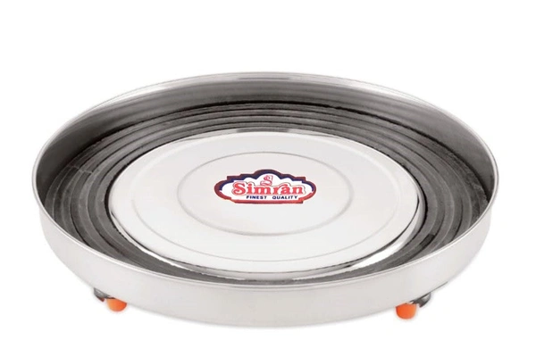 Simran Stainless Steel Gas Cylinder LPG Trolley Special with Ball Rollers, 1 Piece