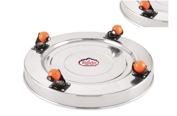 Simran Stainless Steel Gas Cylinder LPG Trolley Special with Ball Rollers, 1 Piece