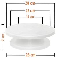 Cake Turntable Rotating Revolving Cake Decorating Stand and Easy Glide Fondant Smoother Decorating Baking Tool 28cm, Cake Turn Table, Decorating Baking Tool, Cake Decorating Turntable Stand -