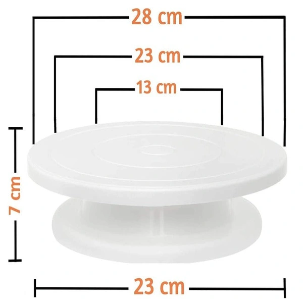 Cake Turntable Rotating Revolving Cake Decorating Stand and Easy Glide Fondant Smoother Decorating Baking Tool 28cm, Cake Turn Table, Decorating Baking Tool, Cake Decorating Turntable Stand -