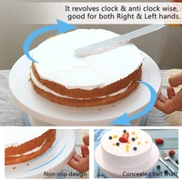 Cake Turntable Rotating Revolving Cake Decorating Stand and Easy Glide Fondant Smoother Decorating Baking Tool 28cm, Cake Turn Table, Decorating Baking Tool, Cake Decorating Turntable Stand -