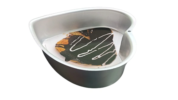 Aluminium Heart Shape Cake Mould | Cake Tin | Cake Pan | Cake Pot - 8.5 inches, Silver