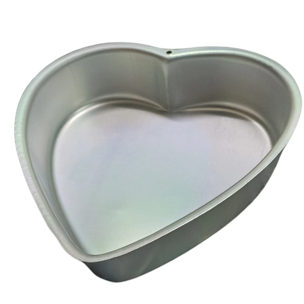 Aluminium Heart Shape Cake Mould | Cake Tin | Cake Pan | Cake Pot - 7.5 inches, Silver