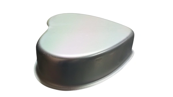 Aluminium Heart Shape Cake Mould | Cake Tin | Cake Pan | Cake Pot - 7.5 inches, Silver