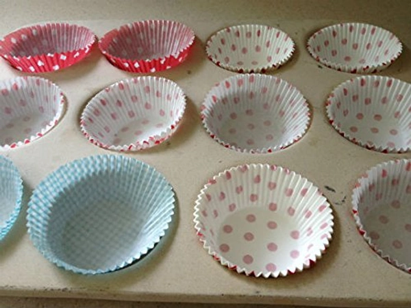 Simran Fancy Colour Muffin Paper Cups/Liners Cupcake Paper/Baking Cup (Assorted Colour/Prints) - 50 Pcs appx -