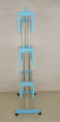 Simran Premium Heavy Duty Stainless Steel Foldable Cloth Drying Stand/ DIY Clothes Dryer Stands/Laundry Racks with Wheels for Indoor/Outdoor/Balcony (3 Tier) , Color as per availability