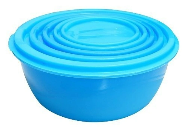 Princeware Store Fresh Plastic Bowl Package Container, Set of 5 - Blue