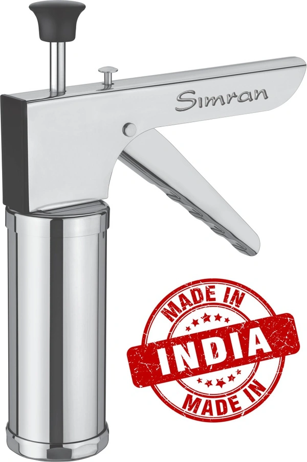 Simran Stainless Steel Sev Sancha / Snacks Maker with 15 sieves/jaalis