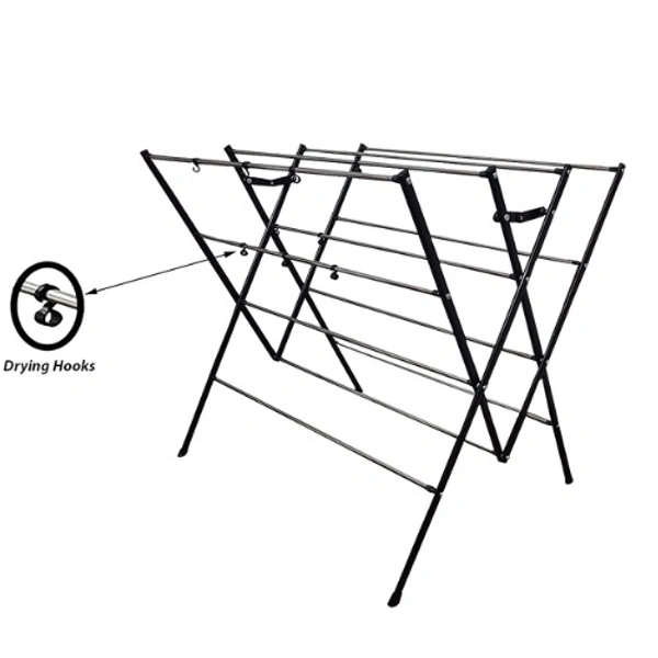 DIY Zig Zag Cloth Drying Stand Powder Coated DryMaxx | Heavy Duty| Size-Jumbo - Jumbo Maxx