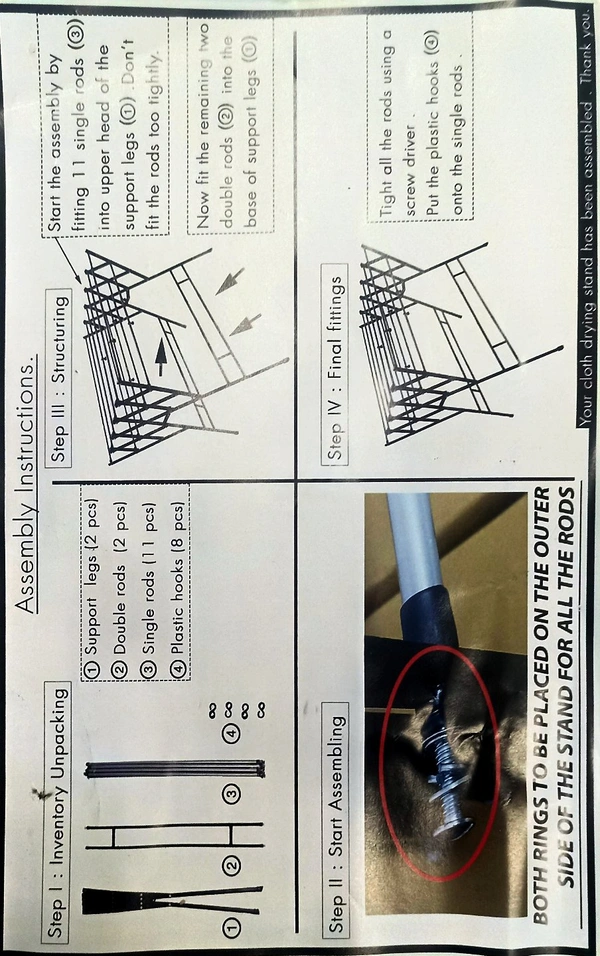 DIY Zig Zag Cloth Drying Stand Powder Coated DryMaxx | Heavy Duty| Size-Jumbo - Jumbo Maxx