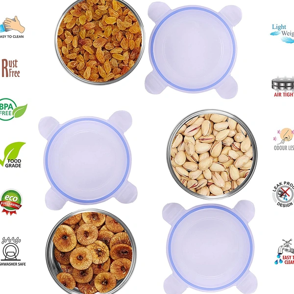 Mansi Stainless Steel Flat Leak Proof Lock Container No.3