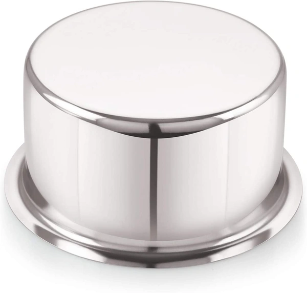 Areva Stainless Steel 10 21G Flat Bottom Tope/Utensil, 1100 ml, Silver