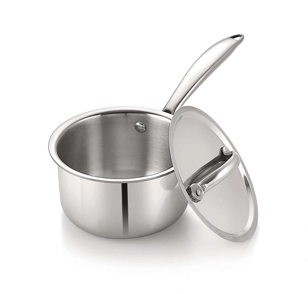 Neelam Nosh by Neelam Triply Saucepan with Lid 20Cm, 3.0 Liters