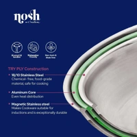 Neelam Nosh by Neelam Triply Saucepan with Lid 14Cm, 1.1 Liters