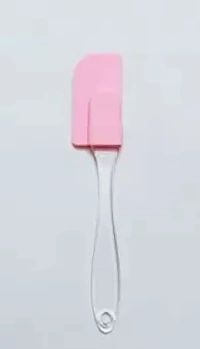 Simran Mini Silicone Spatula with Plastic Handle mini - 19 cms x 3.5 cms - Multicolor- Color as per availability - 1Pc Mixing Spatula - 19 cms x 3.5 cms
