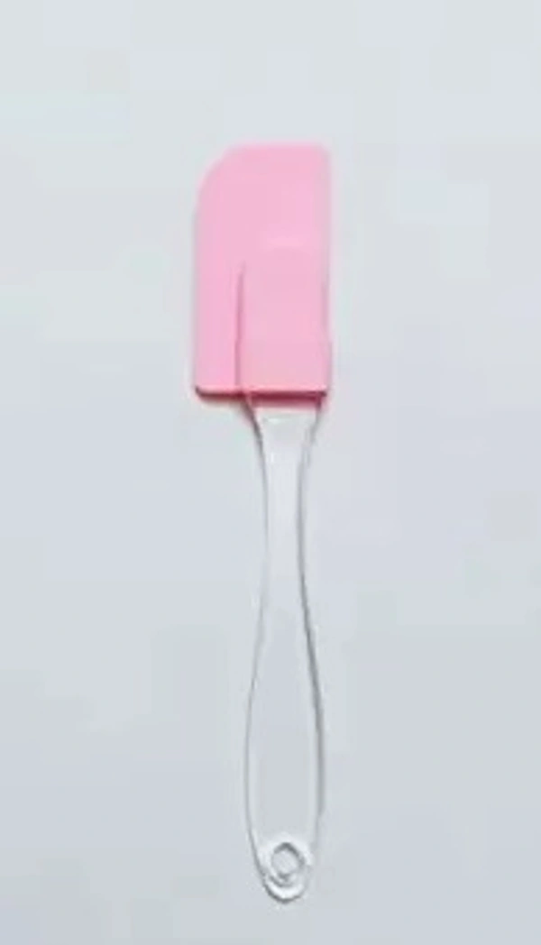 Simran Mini Silicone Spatula with Plastic Handle mini - 19 cms x 3.5 cms - Multicolor- Color as per availability - 1Pc Mixing Spatula - 19 cms x 3.5 cms