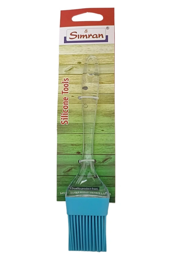 Simran Silicone Brush, Silicone Brush Plastic Handle Mini color as per availability - 17cm x 3cm