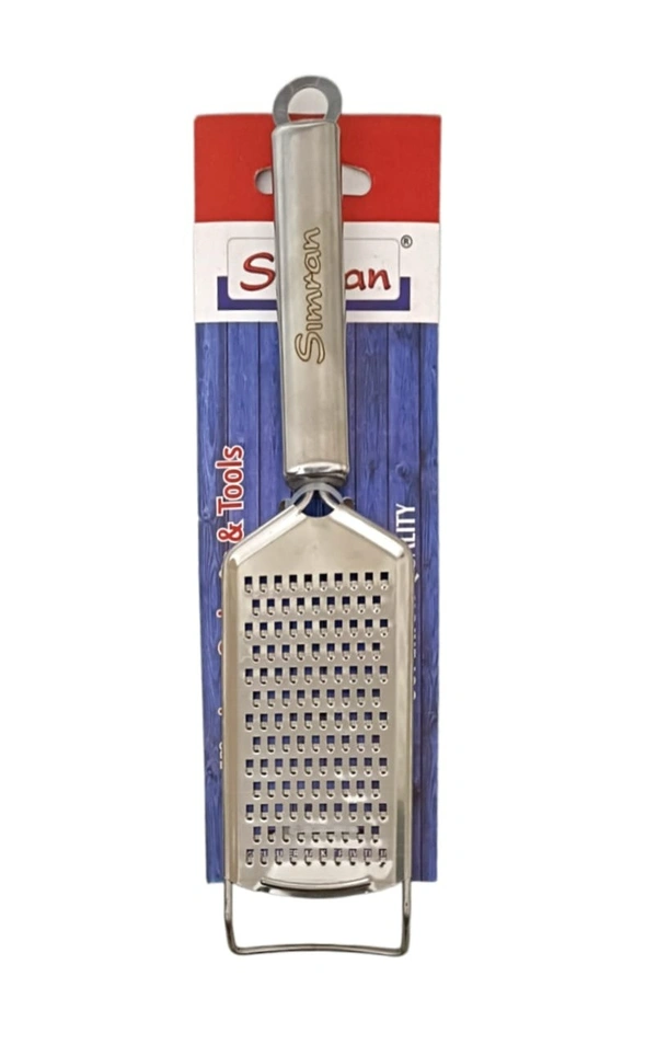 Simran Stainless Steel Cheese Grater with round handle for better grip,Cheese, Lemon, Ginger, Garlic, Chocolate, Vegetables & Fruits Shredder, Adrak Grater