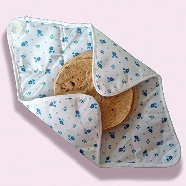 Survi Cotton Chapati Cover/Roti Napkin/Bread Bin - (Assorted designs, Multicolor, Square Shape)