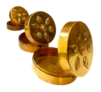 100% pure brass antique storage dabbi / set of 3