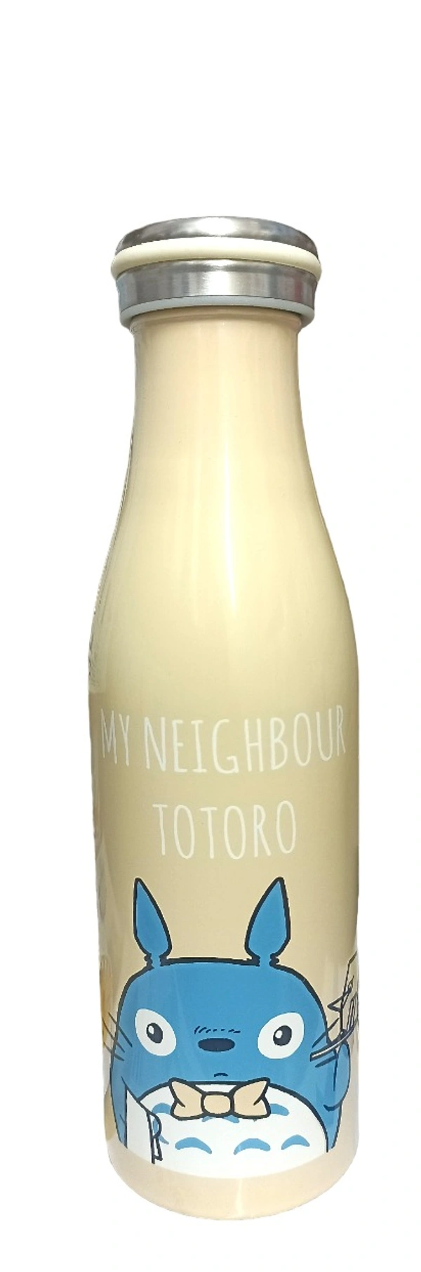 Cartoon Totoro Printed Stainless Steel Insulated Sipper Water Bottle Hot & Cold Bottle for Outdoor Office Kids Travel Thermos Bottle - 500ml