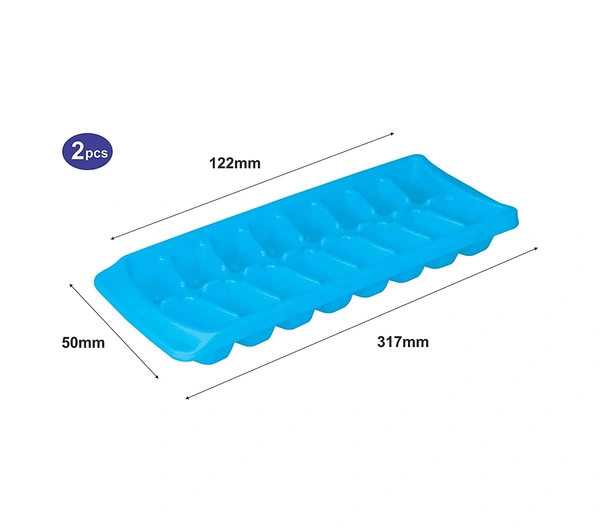 Princeware Ice Cube Tray, 2-Pieces BPA Free, 16 Cubes each