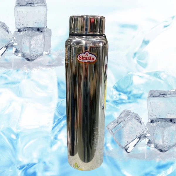 Simran Stainless Steel Sports/Fridge Water Bottle, 1000 ml | Eco-Friendly & Leak-Proof Water Bottle(Set of 3)