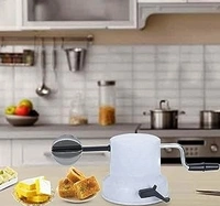 Nalini Plastic Coconut Scrapper with Vacuum Base, White