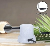 Nalini Plastic Coconut Scrapper with Vacuum Base, White