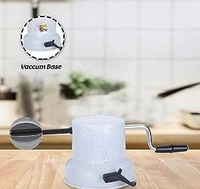 Nalini Plastic Coconut Scrapper with Vacuum Base, White