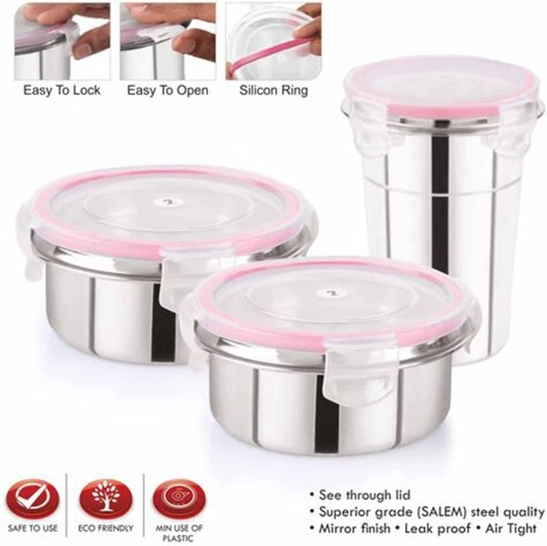 Mansi Stainless Steel Leak Proof Lock Container No.0
