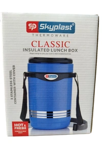 SkyPlast Insulated Lunch Box with 3 Stainless Steel Containers