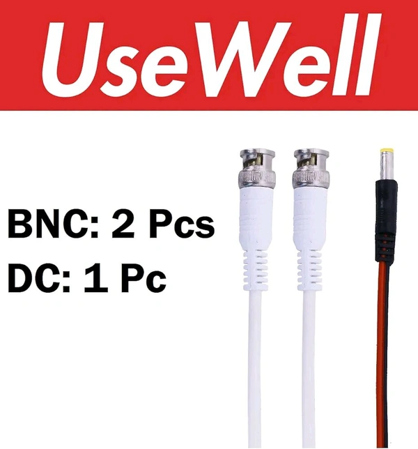HIKVISION 4 Channel DVR with 5 MP 1 Dome Cameras with Audio Recording + 500 GB HDD + (3+1) Cable roll + 4 CH Power Supply + USEWELL BNC & DC Full Combo Kit66%off - 1