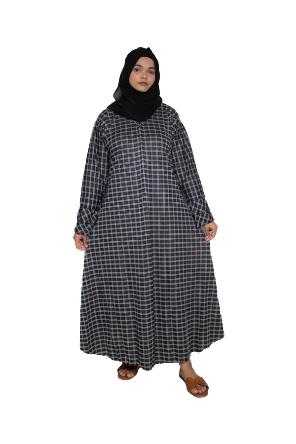 Humeira Abaya Dubai Style Simple Abaya Burkha in Garm Fabric Garm Grey Grey - 54