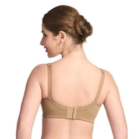 TRYLO Trylo T-Fit Women's Full Coverage Non-Padded Bra | Soft Cotton Comfort Bra - 38D, NUDE