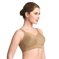 TRYLO Trylo T-Fit Women's Full Coverage Non-Padded Bra | Soft Cotton Comfort Bra - 38D, NUDE