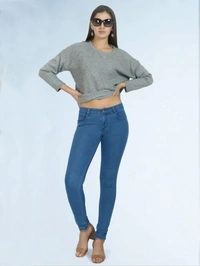 Flirt Premium Women’s Skinny Fit High-Waist Stretchable Jeans - 30, Blue Marguerite