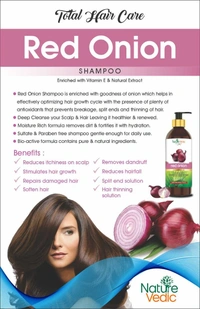 Nature Vedic Red Onion Shampoo for Dandruff & Hair fall Control - 300 ml