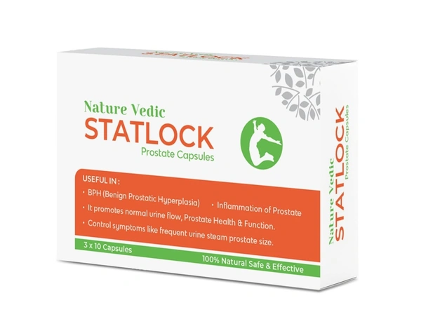 Nature Vedic Statlock Prostate Capsules Ayurvedic Formula for BPH - 30 Capsules
