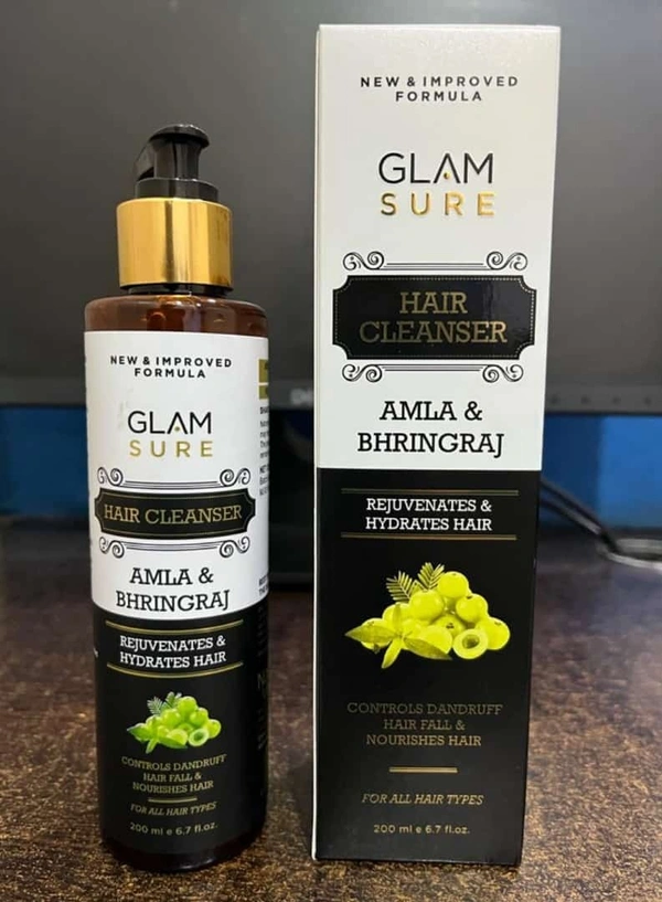 Glam Sure Glamsure Amla & Bhringraj Hair Cleanser for Rejuvenates & Hydrates Hair 200ml - 200ml