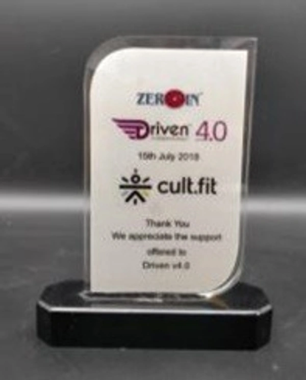 Acrylic Awards and Trophies - Bangalore 24 hrs up to 72 hours / Other Cities 4 to 7 days.