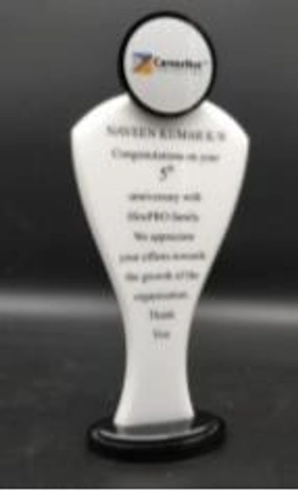 ACR1102 Acrylic Awards and Trophies - Bangalore 24 hrs up to 72 hours / Other Cities 4 to 7 days.