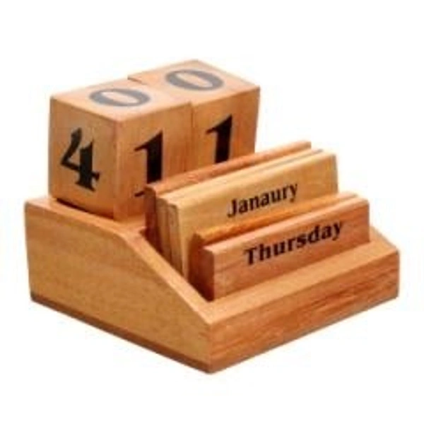 Wooden Desktop Calendar Stand - Bangalore 24 hrs up to 72 hours / Other Cities 4 to 7 days.