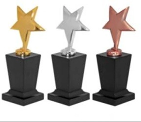 5119 Single Star Wood Metal Trophies - Bangalore 24 hrs up to 72 hours / Other Cities 4 to 7 days., SBG