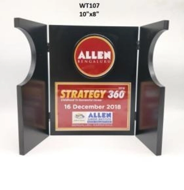 WT107 Window Plate Wood Metal Trophies - Bangalore 24 hrs up to 72 hours / Other Cities 4 to 7 days., SBG