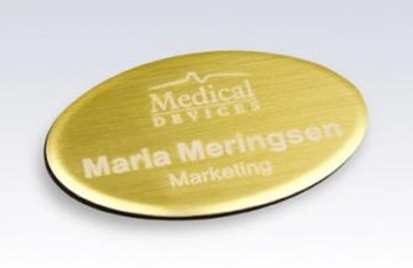 Badge Ovel Aluminium Magnet - Bangalore 24 hrs up to 72 hours / Other Cities 4 to 7 days., SBG