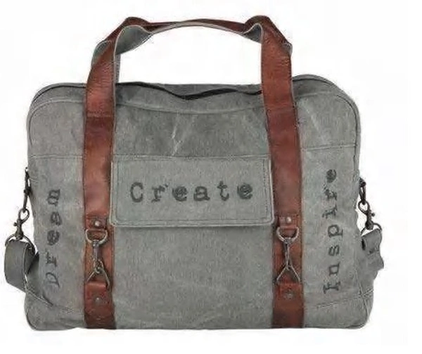 Mona B Upcycled Canvas Dream Create Duffel - Bangalore 24 hrs up to 72 hours / Other Cities 4 to 7 days., ROC