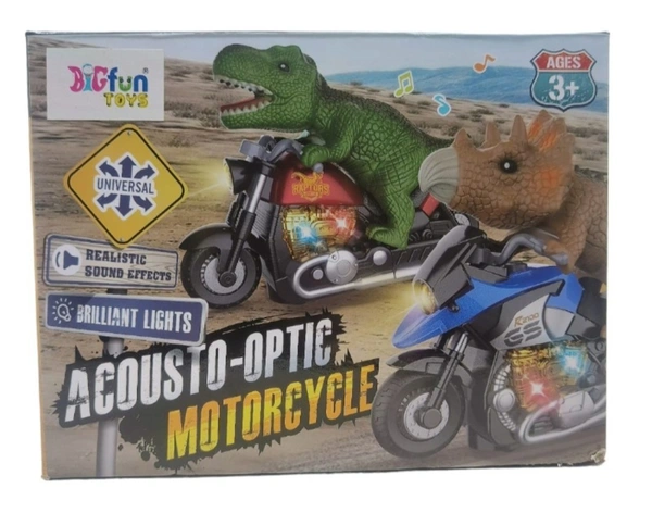 Rider Dinosaur on Bike with Light and Music